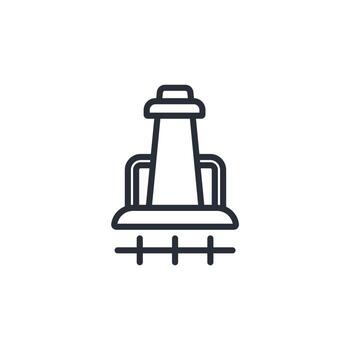 fracking icon. .Editable stroke.linear style sign for use web design,logo.Symbol illustration. vector