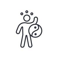 Yoga icon. .Editable stroke.linear style sign for use web design,logo.Symbol illustration. vector