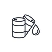 Oil Barrel icon. .Editable stroke.linear style sign for use web design,logo.Symbol illustration. vector