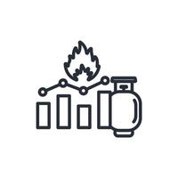 price increase icon. .Editable stroke.linear style sign for use web design,logo.Symbol illustration. vector