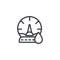 gauge icon. .Editable stroke.linear style sign for use web design,logo.Symbol illustration. vector