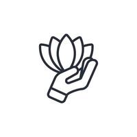 spirituality icon. .Editable stroke.linear style sign for use web design,logo.Symbol illustration. vector