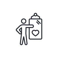 self care icon. .Editable stroke.linear style sign for use web design,logo.Symbol illustration. vector