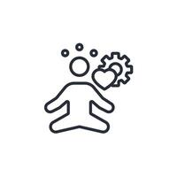 Stress Management icon. .Editable stroke.linear style sign for use web design,logo.Symbol illustration. vector