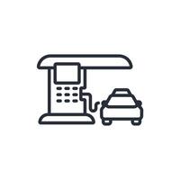 Gas station icon. .Editable stroke.linear style sign for use web design,logo.Symbol illustration. vector