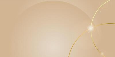 Nude tan gradient background with golden lines to create a trendy cover. Beige texture for web design. vector