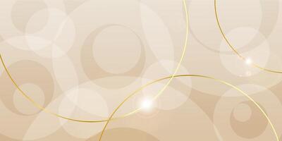 Nude tan gradient background with golden lines to create a trendy cover. Beige texture for web design. vector