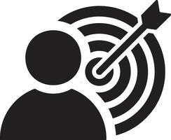 Target goal icon. Businessman target marketing symbol. Audience target. Target customer icon. Target market concept isolated on white background vector