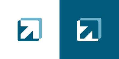 Up arrow in the square icon logo geometric sign unusual check mark icon vector