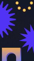 Vertical dark template story format. Neo brutalism style modern background for designs vector