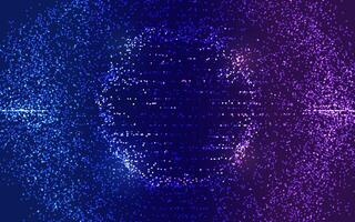 concept of cyberspace or digital transformation, graphic of dotted eye with futuristic element vector