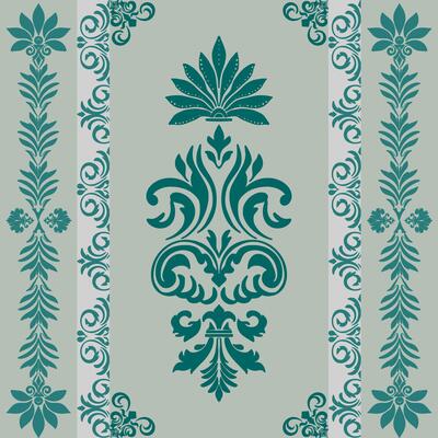 Classic Floral Damask Seamless Pattern baroque style Elegant Textile Design
