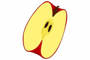 A Slice of Fresh Red Apple vector