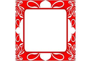 Red Border Frame Ornament Design for Decoration vector
