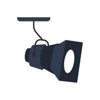 Contemporary ceiling spotlight is casting a focused beam of light, adding a touch of elegance to the ambiance vector