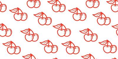 Cherry Fruit Seamless pattern Background. Cherry Fruit Motif Seamless Background. Cherry Fruit Pattern Seamless Design. Seamless Cherry Fruit Pattern Background. vector