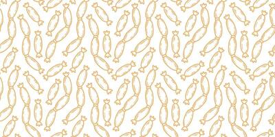 Seamless Sausage Pattern Background. Continuous Sausage Pattern background. Sausage Pattern Seamless Design. vector