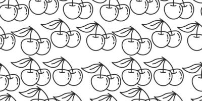 Cherry Fruit Seamless pattern Background. Cherry Fruit Motif Seamless Background. Cherry Fruit Pattern Seamless Design. Seamless Cherry Fruit Pattern Background. vector