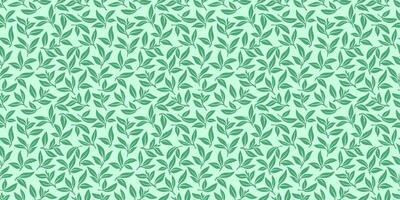 tea leaves pattern background. green leaves pattern background. Green tea leaf seamless pattern. seamless patterns with green leaves of tea. vector
