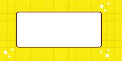yellow clean background with border shape for banner graduation, certificate with copy space vector