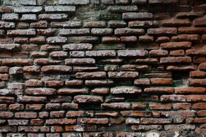 Old red brick wall pattern background, bricks texture pattern background. photo