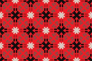vintage seamless pattern with red and black color vector