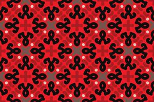 vintage seamless pattern with red and black color vector