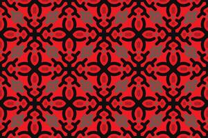 vintage seamless pattern with red and black color vector