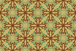 vintage seamless pattern with green classic color vector