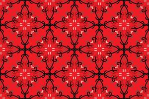 vintage seamless pattern with red and black color vector