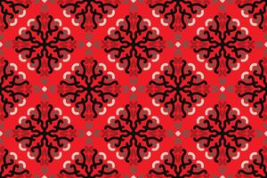 vintage seamless pattern with red and black color vector