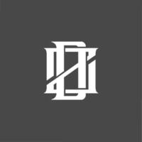 Monogram logo a combination of the letters d and z or the letters z and d vector