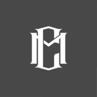 Monogram logo a combination of the letters c and m or the letters m and c vector