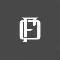 Monogram logo a combination of the letters f and o or the letters o and f vector