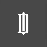 Monogram logo a combination of the letters d and i or the letters i and d vector