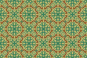 vintage seamless pattern with green classic color vector