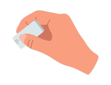 humano mano participación borrador, de corrección. aislado dibujos animados lineal garabatear ilustración vector