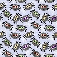Cute Spider and spider web seamless pattern for Halloween background vector