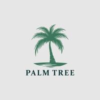 palm tree logo template vector