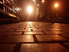 night light, walk way, alone photo