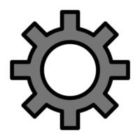 un rueda de engranaje icono en un blanco antecedentes vector