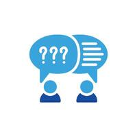 two people with question marks on their heads vector