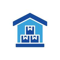 a house with boxes stacked on top of it vector