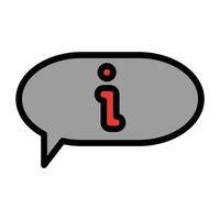 a speech bubble with the word i in it vector