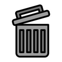 a black and white trash can icon on a white background vector