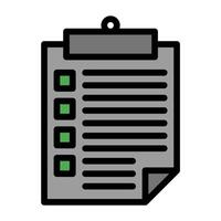 a checklist icon with green check marks vector