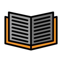 an open book icon on a white background vector
