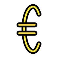 euro sign icon isolated on white background vector