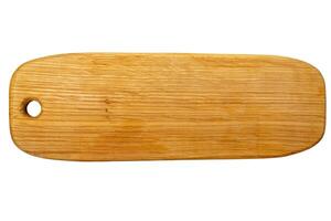 Oak cutting board on a white background. photo
