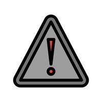 a warning triangle with an exclamation mark on it vector